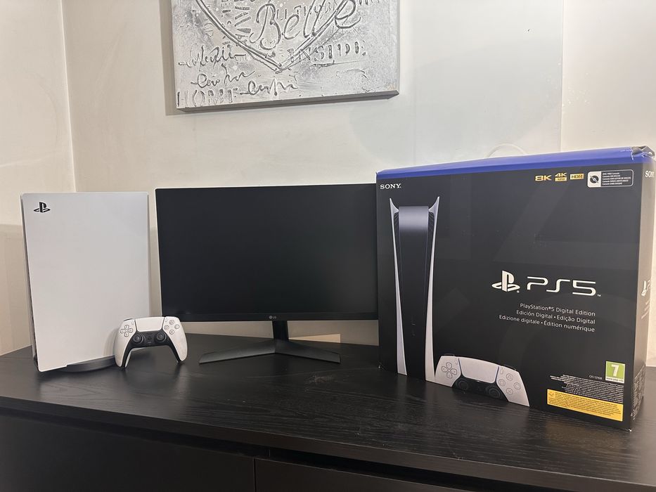 PS5 Digital + Monitor Monitor LG 144hz + Comando PS5