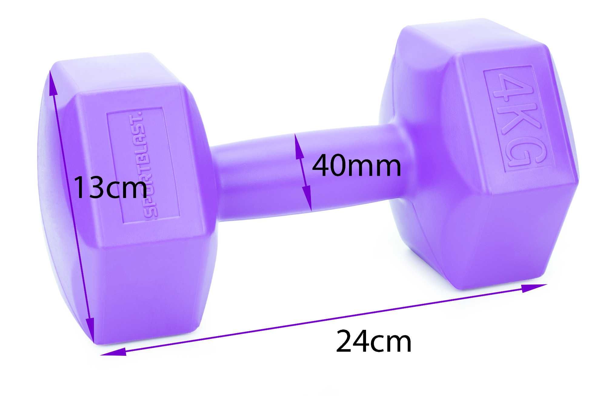 HANTLE 2x4kg hantelki CIĘŻARKI ZESTAW do ćwiczeń 8kg KR