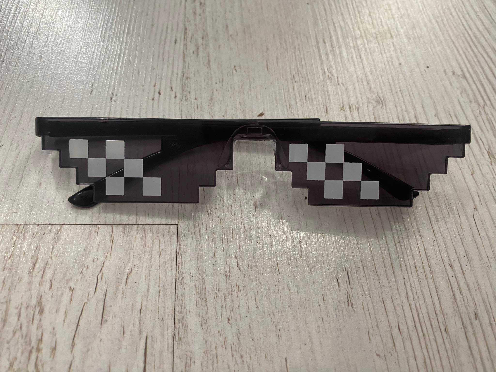 Nowe unisex czarne przeciwsłoneczne okulary minecraft (uniwersalne)