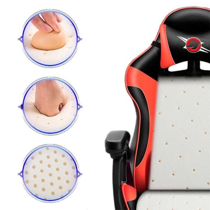 Cadeira Gaming com iluminação RGB e 7 pontos massagem