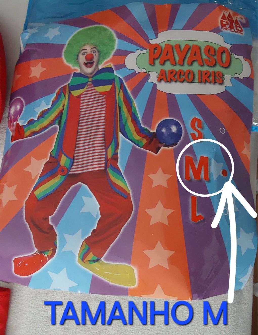 FATO NOVO DE PALHAÇO TAMANHO M. Carnaval, Eventos, Casa, Rua, Festas.
