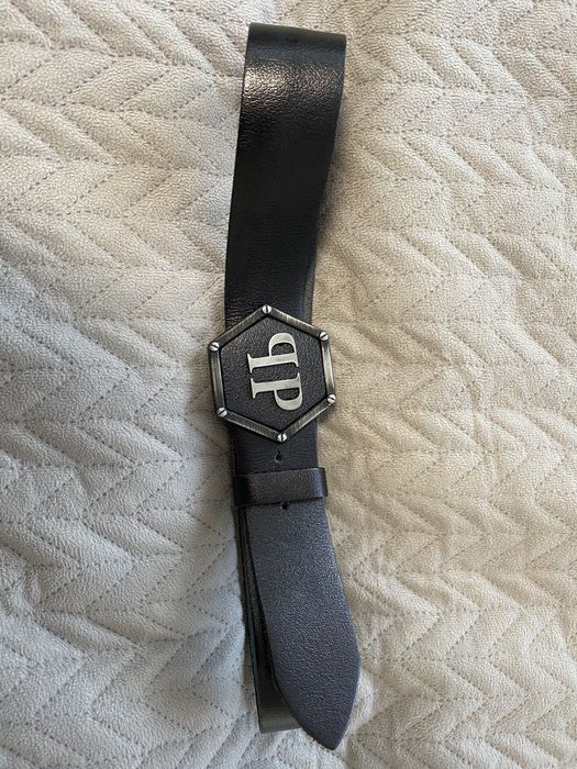 Pasek PP czarny, skóra naturalna