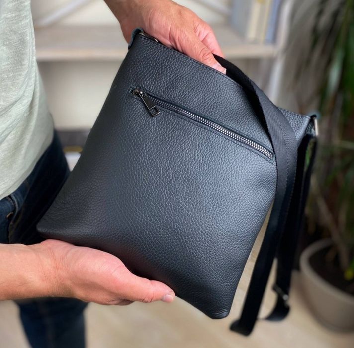 Сумка-барсетка Чикаго, мужская через плечо, кожаная, чоловіча шкіряна