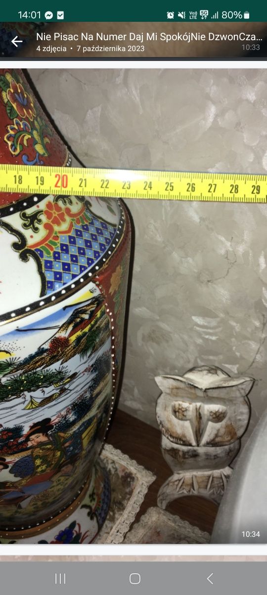 Wazon chiński porcelana duży kolorowy