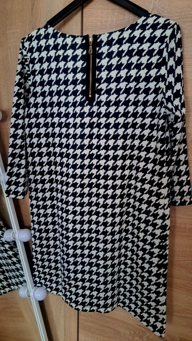 Pepitka Modna i elegancka sukienka w pepitkę H&M rozmiar S