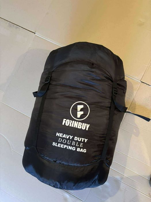 FORINBUY śpiwór zimowy bawełniany flanelowy podwójny dla 2 osób