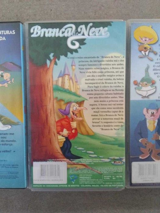 Conjunto Três Cassetes VHS – Desenhos Animados Clássicos