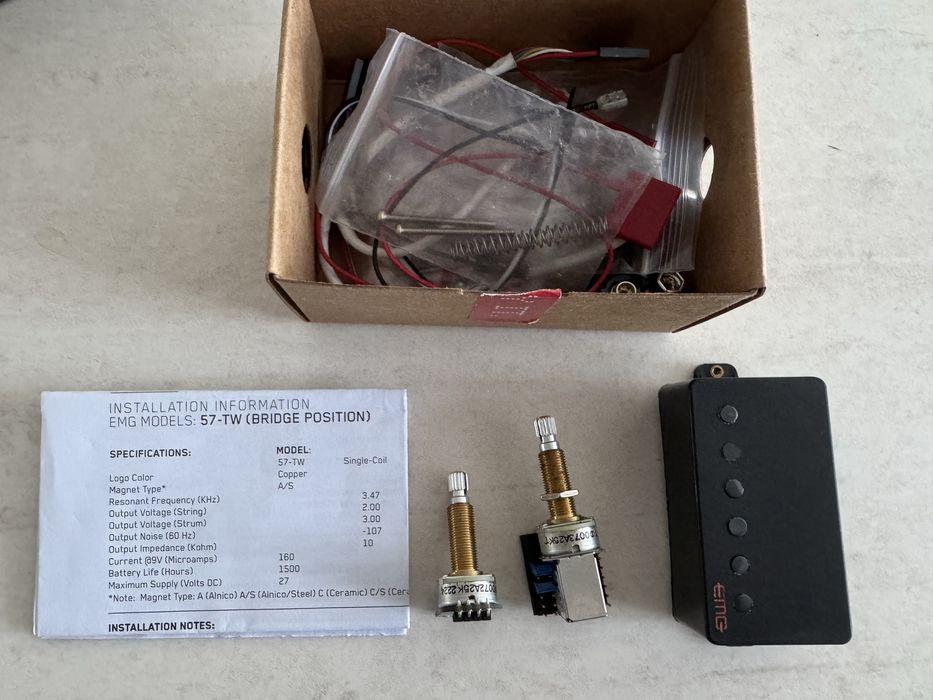Продам звукознімач звукосниматель EMG 57 TW bridge Long Shaft