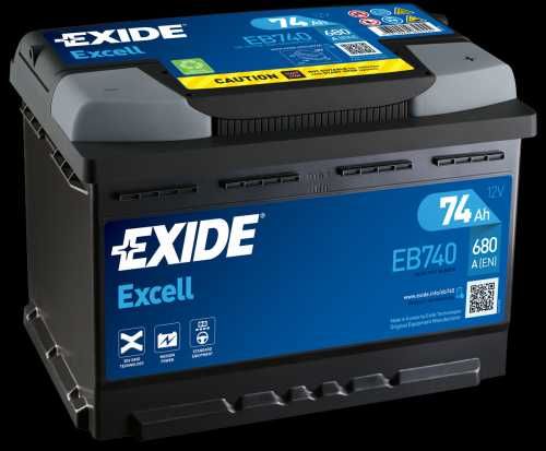 Akumulator EXIDE EB740 12V 74Ah 680A Dowóz i montaż gratis Gdańsk