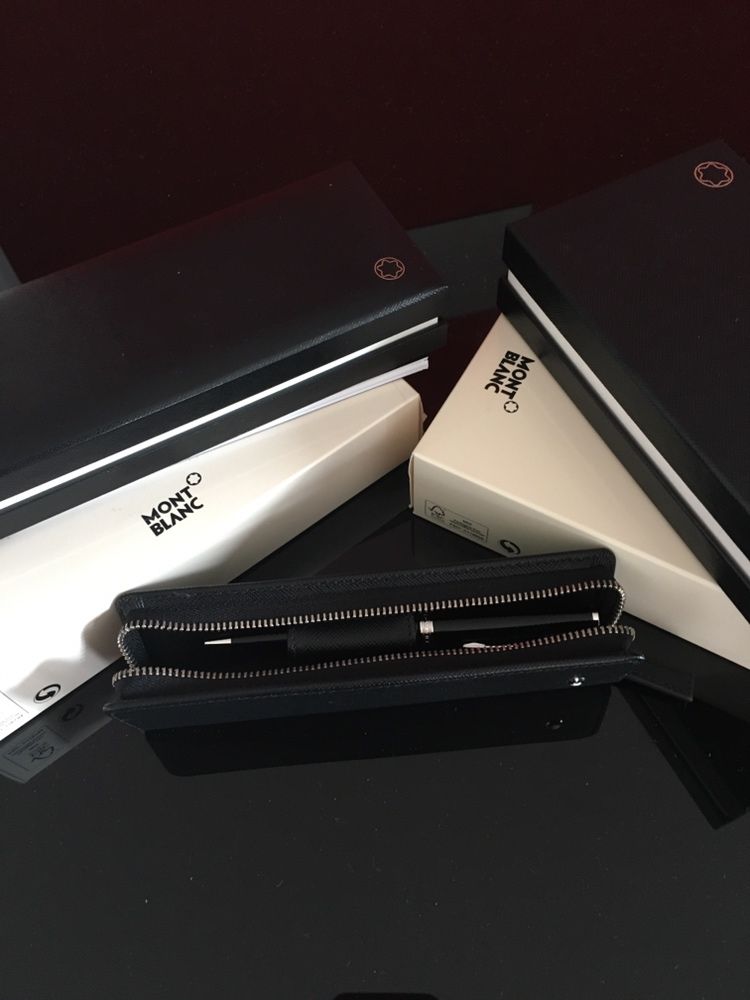 Conjunto Caneta Platinum Montblanc + Estojo Montblanc, NOVO