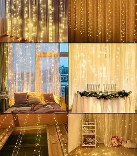 Супер ціна Гірлянда штора роса 3*3 теплий/холодний білий Є ОПТ