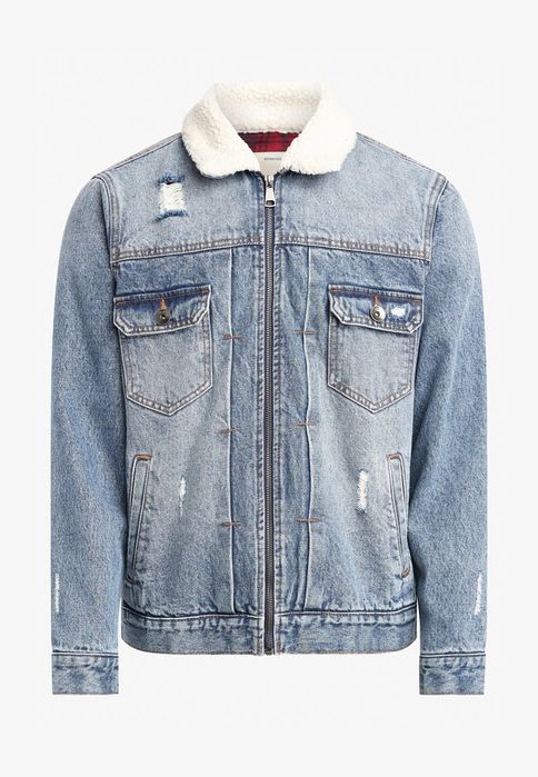 Kurtka jeansowa z przetarciami i kożuchem Redefined Rebel M