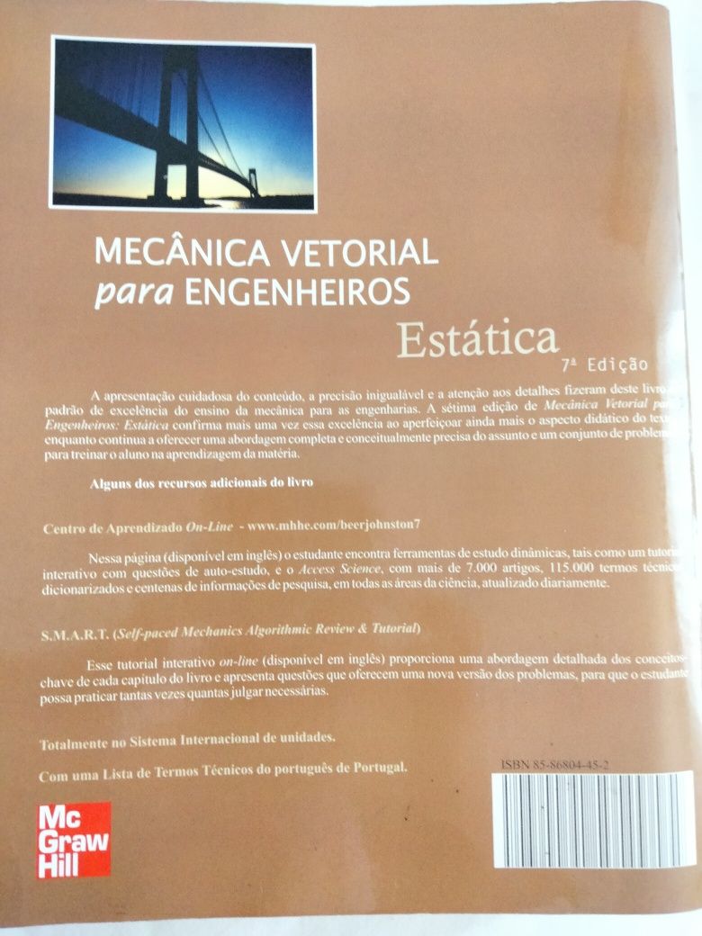 Vendo Livro Mecânica Vetorial para Engenheiros