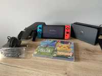 Nintendo Switch OLED - stan zestawu idealny, 5 gier + Futerał / Etui