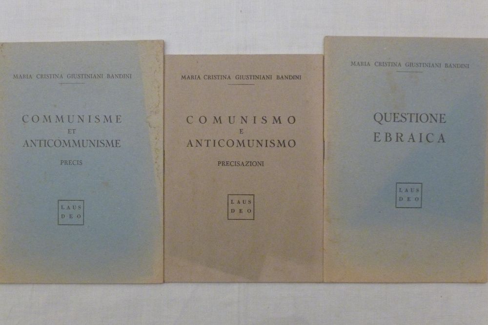 livros: "Communisme et anticommunisme" e "Questione ebraica"