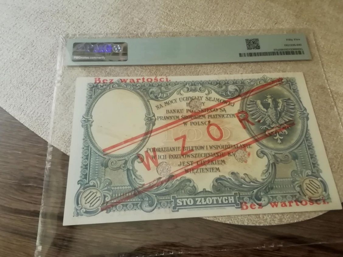 100 zł 1919 rok pmg 55 wzór