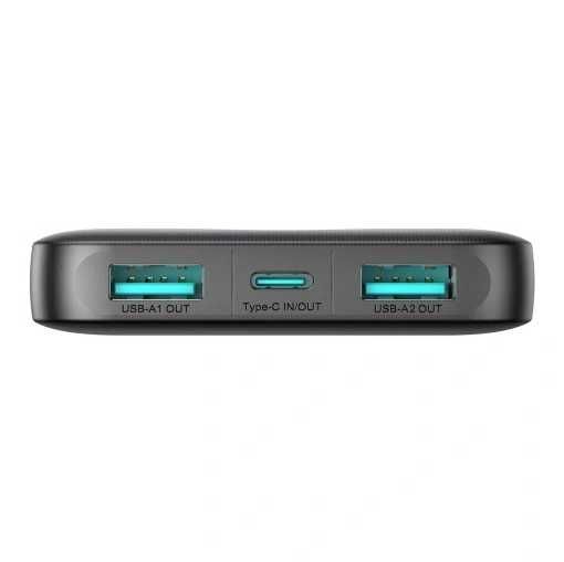 Powerbank 10000mAh USB-A 1x USB-C CZARNY