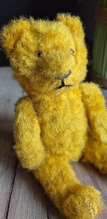 Maskotka retro miś trociniak retro lata 30/40 stary miś zabawka