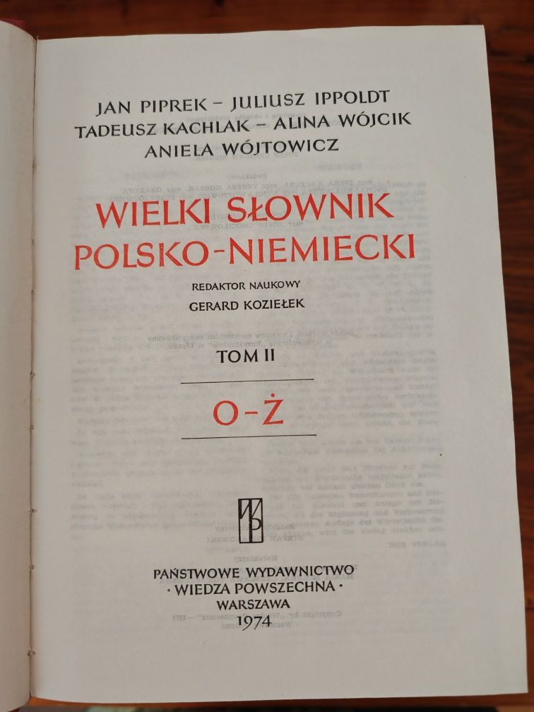 Wielki słownik polsko-niemiecki i niemiecko-polski