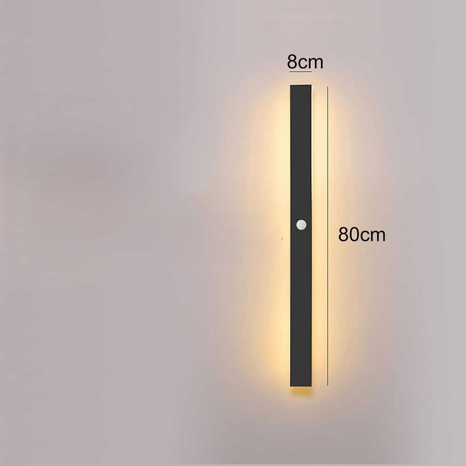 Lampa ścienna LED z czujnikiem ruchu, IP65, 24W, antracyt