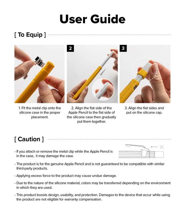 Чехол Ringke Silicone Drafting Pencil Apple Pencil 2 /Apple Pencil Pro