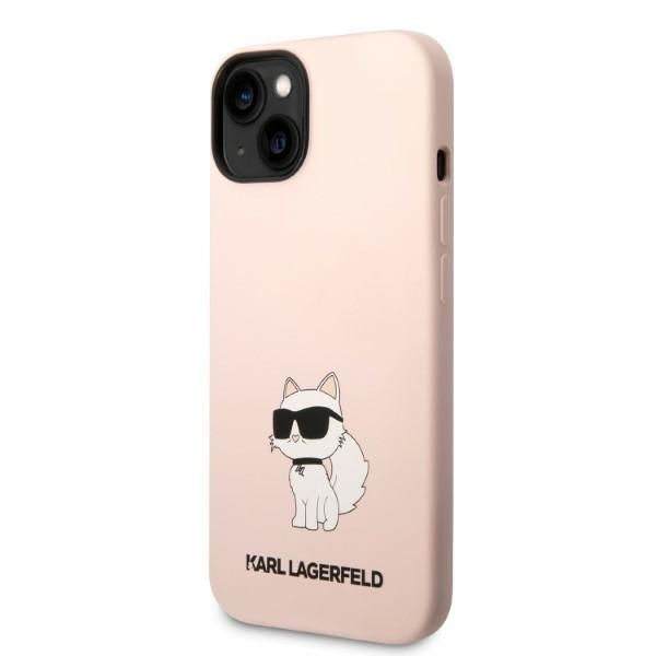 Etui Karl Lagerfeld Choupette na iPhone 14/15/13, Różowy Silicone