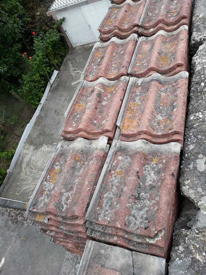 telhas de betão usadas