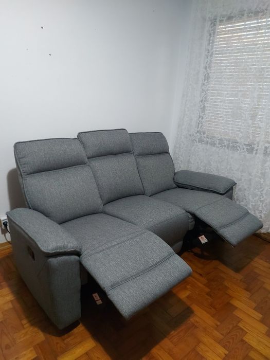 Sofá Reclinável 3 Lugares