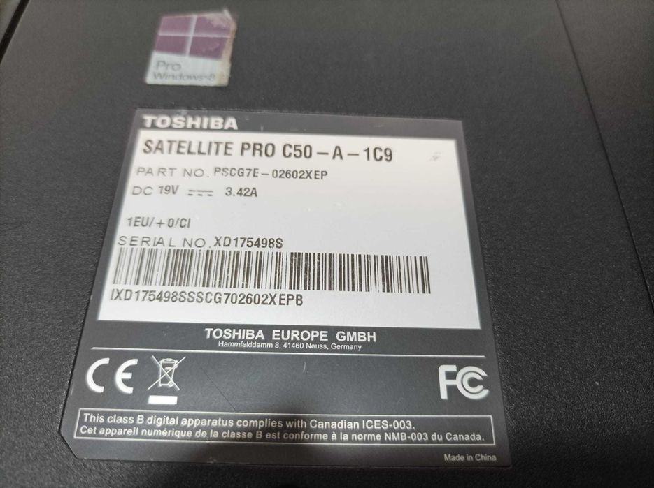 Portátil Toshiba Satellite Pro C50-A-1C9