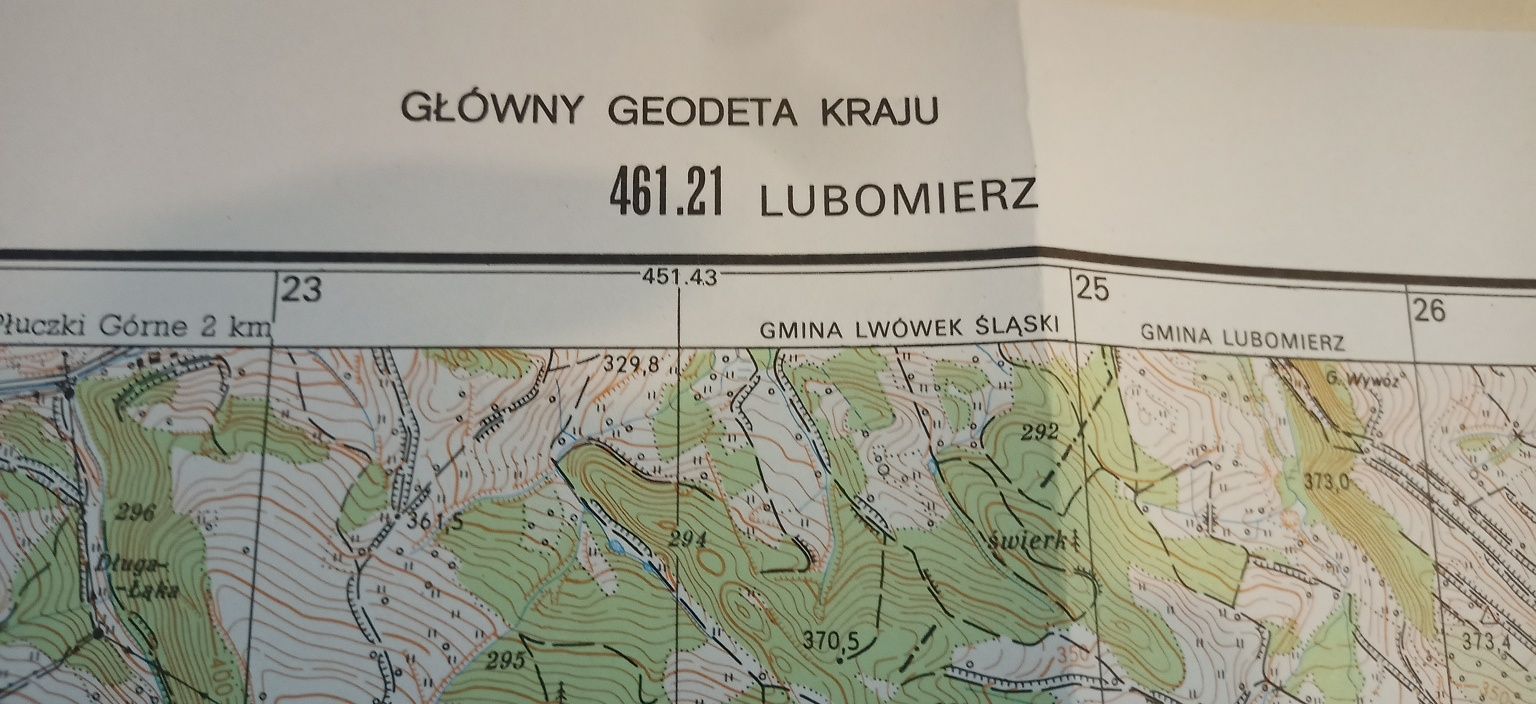 Mapy geodezyjne Polski kolorowe zestaw