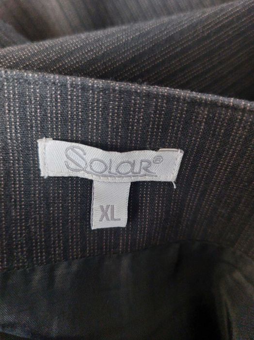 Garniturowa midi szara spódnica SOLAR XL