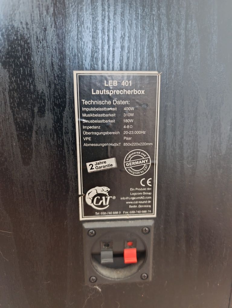 Kolumny Cat 401 - Podłogowe * Made in Germany *