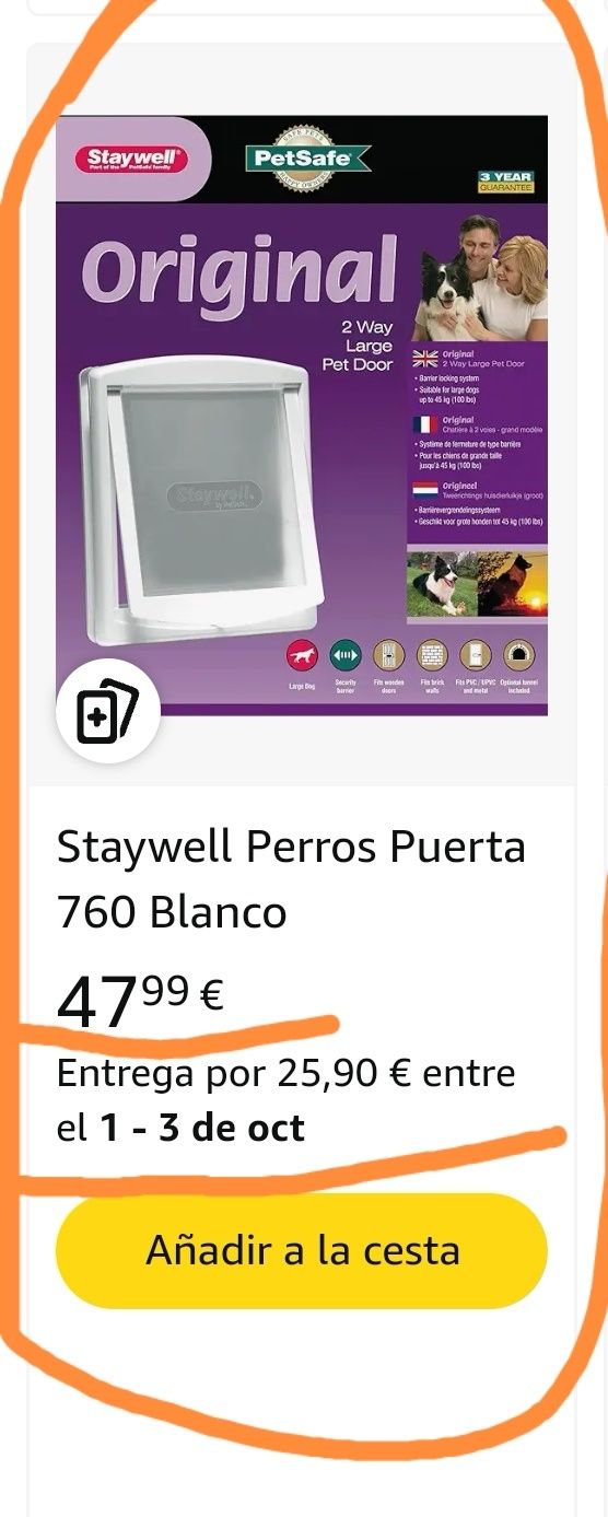 (Novo) Porta de 2 vias para gatos e cães PetSafe