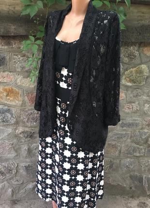 Жіночий мереживний піджак жакет кардинан 50-52/ кружевной пиджак жакет