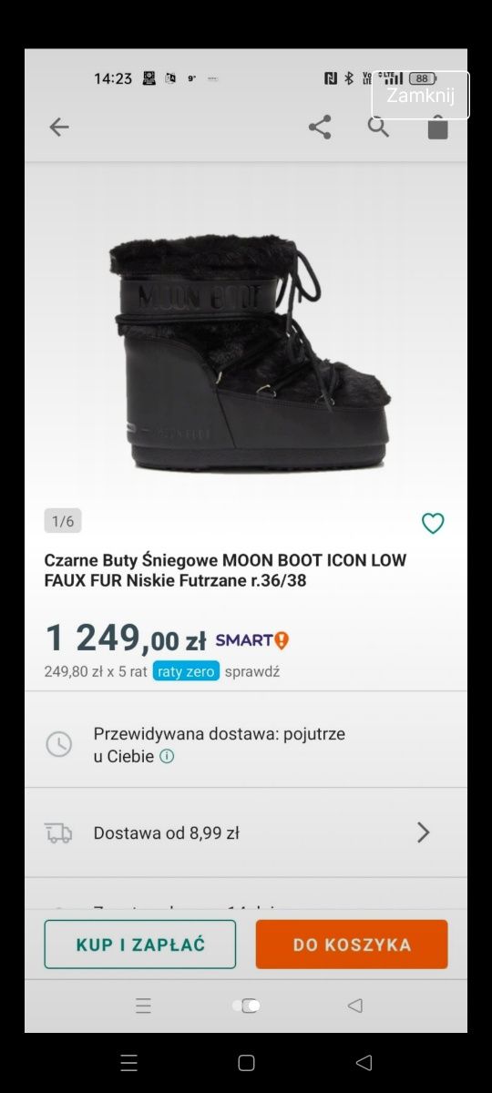 Nowe buty moon booty 38