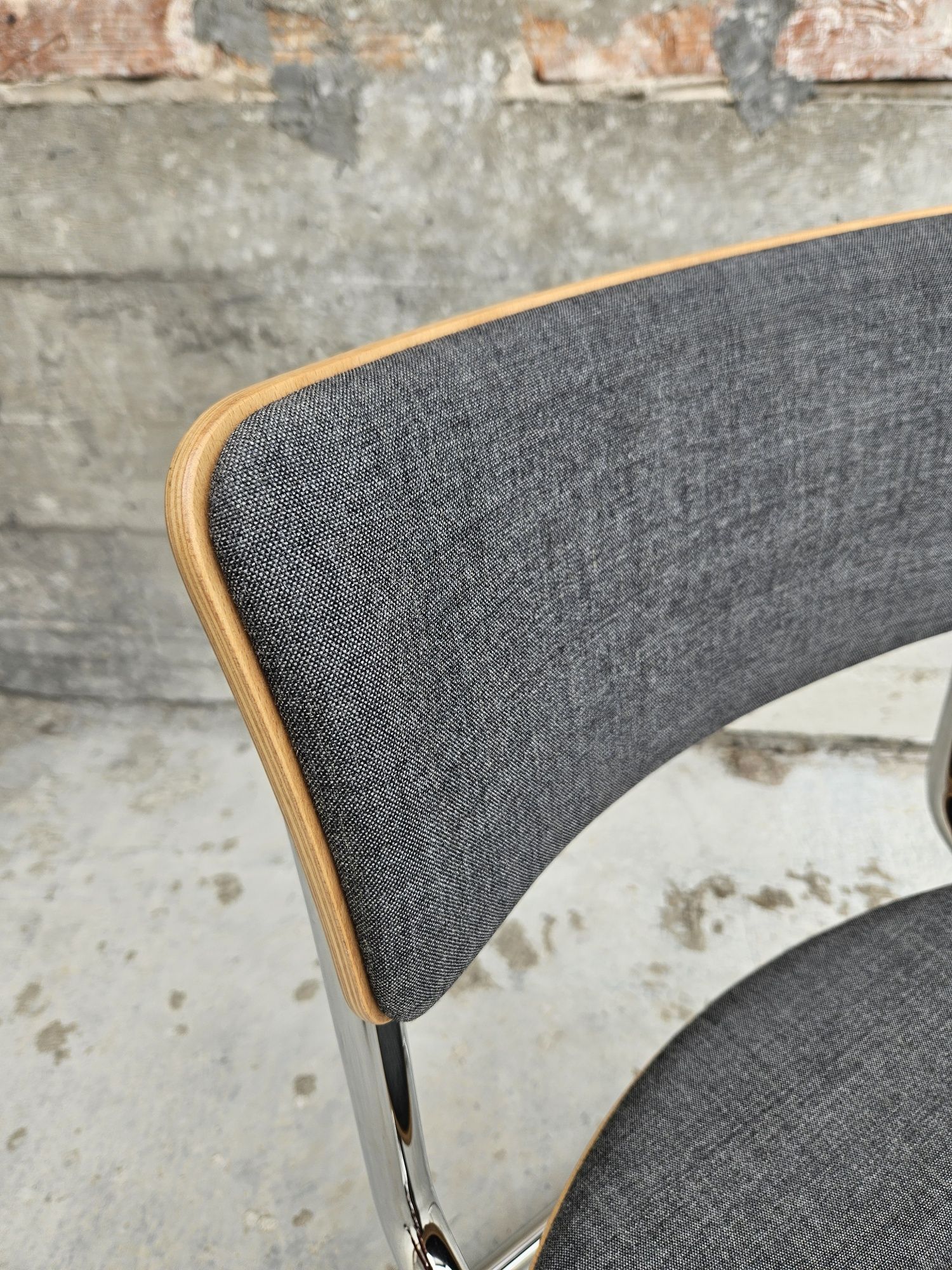 Zestaw Krzeseł thonet S43 PV bauhaus chrom modern loft