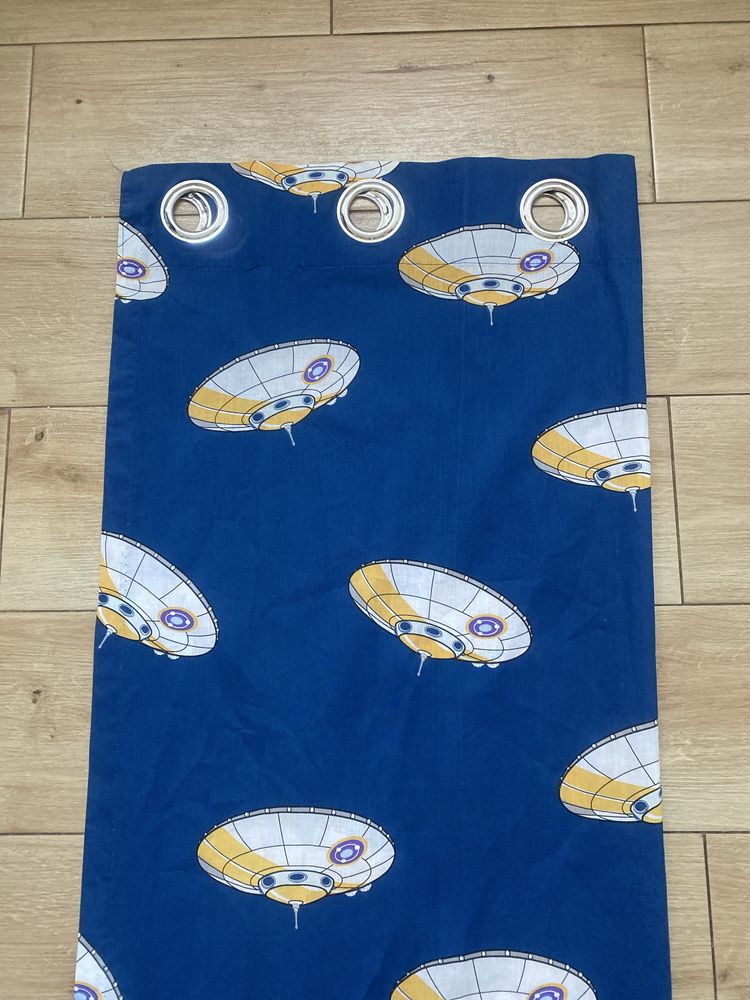 Zasłony granatowe w ufo na przelotkach 2 szt.