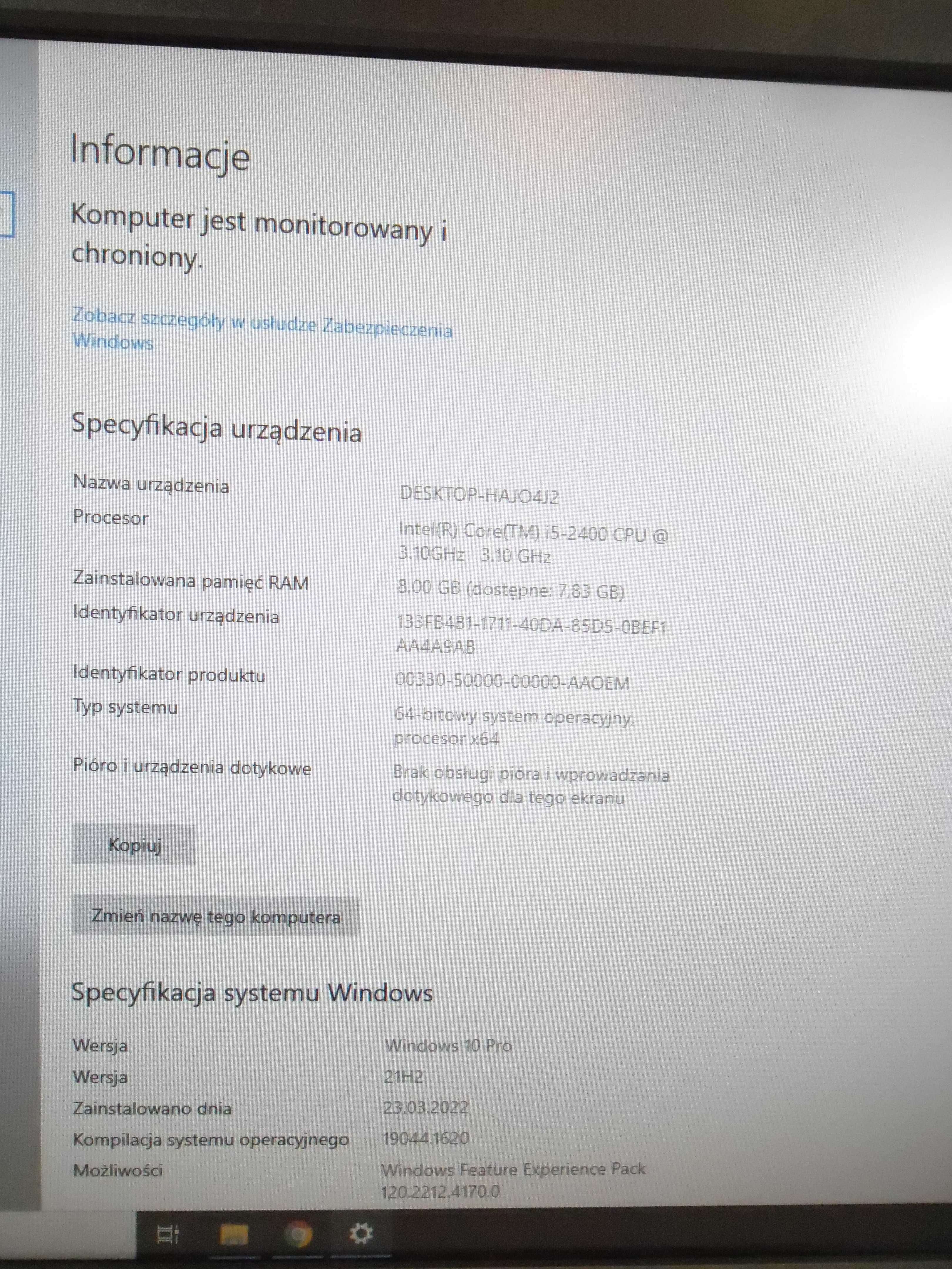 Komputer PC do domu, biura Lenovo M91p i5/8GB/SSD256 / Gwarancja 1 rok