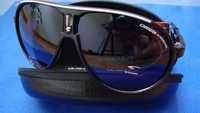 Óculos Carrera Champion preto brilhante com risca Branca