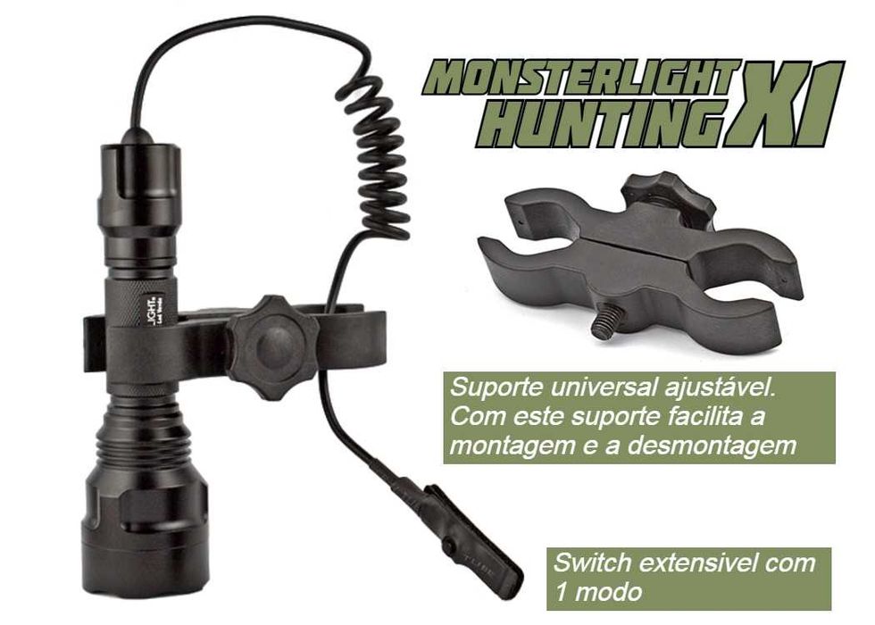 Kit lanterna para esperas Hunting X-1 led verde 3000 lumens só 1 modo
