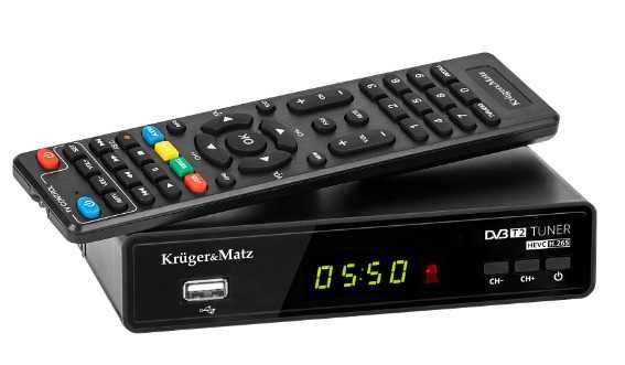 Tuner Dekoder DVB-T2/HEVC H.265 Kruger&Matz