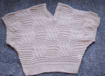 Italy sweter ażurkowy nude beż oversize