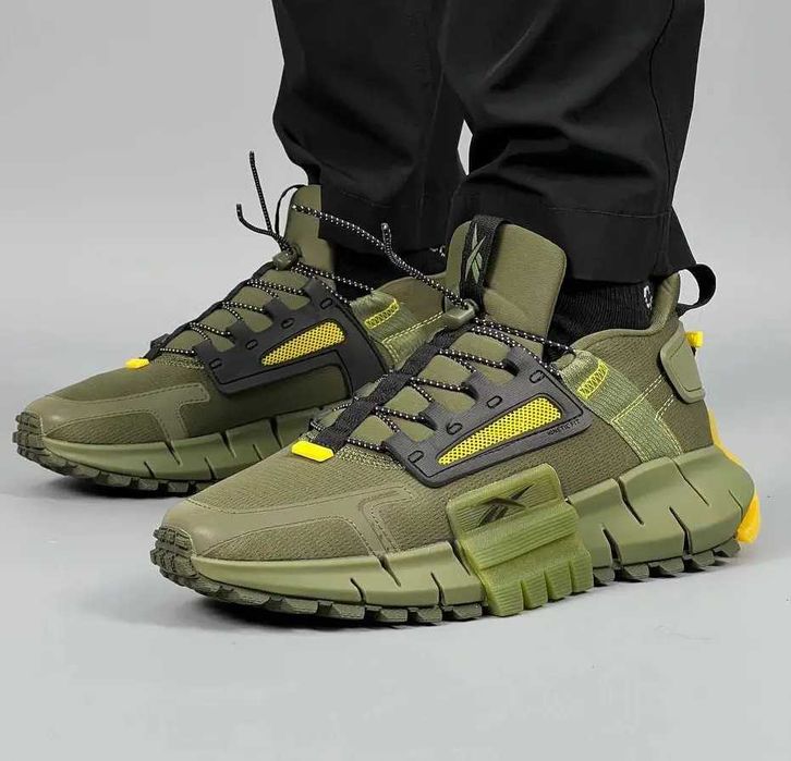 (БЕЗ ПЕРЕДОПЛАТИ) чоловічі хакі кросівки Reebok Zig Kinetica Edge