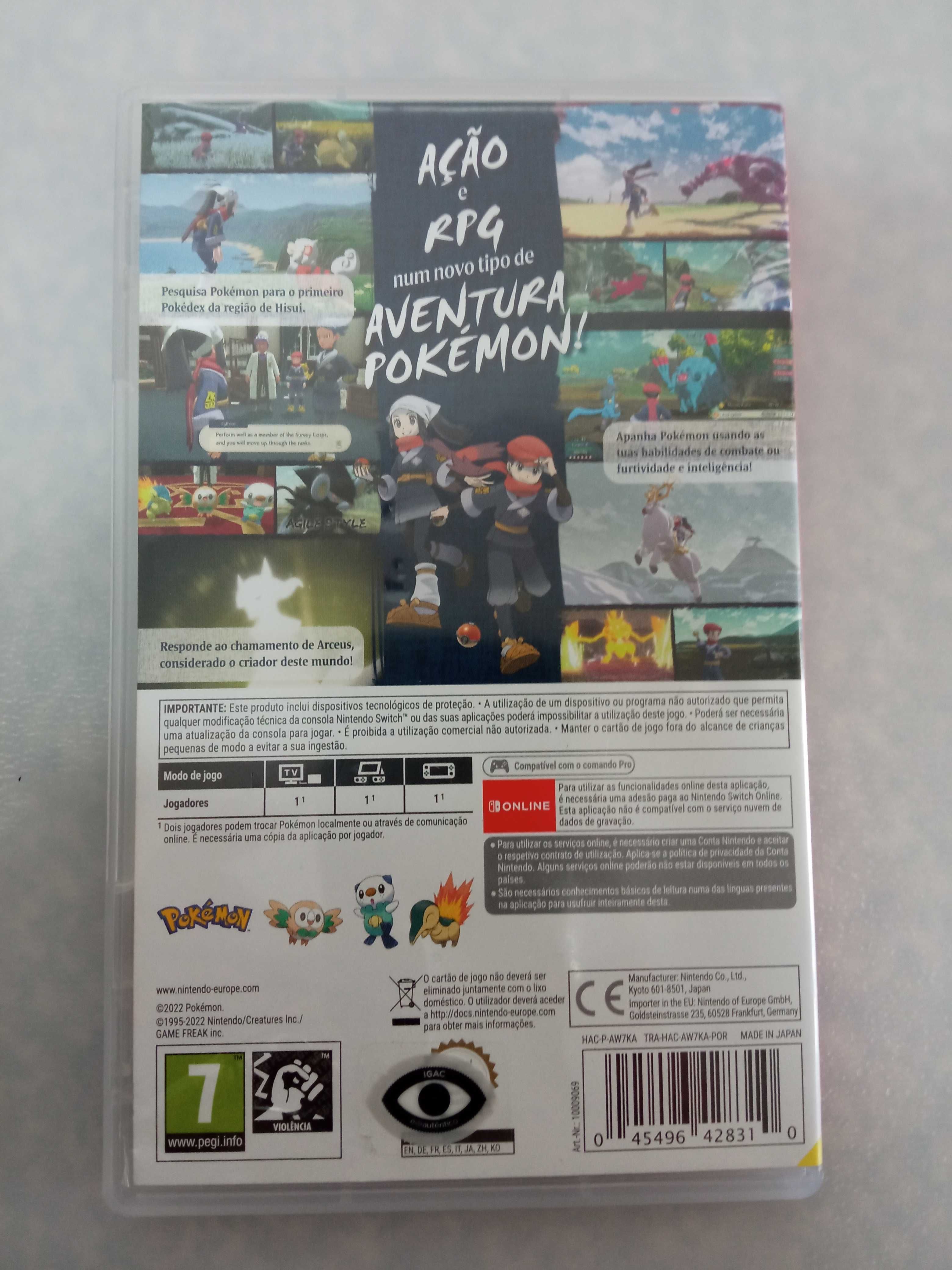Jogo Pokémon Legends Arceus, para Nintendo Switch