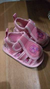 Sandałki różowe 18 sandały dla dziewczynki na rzepy