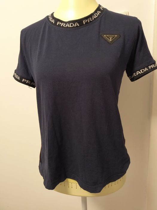 T-shirt Prada M . Granatowy