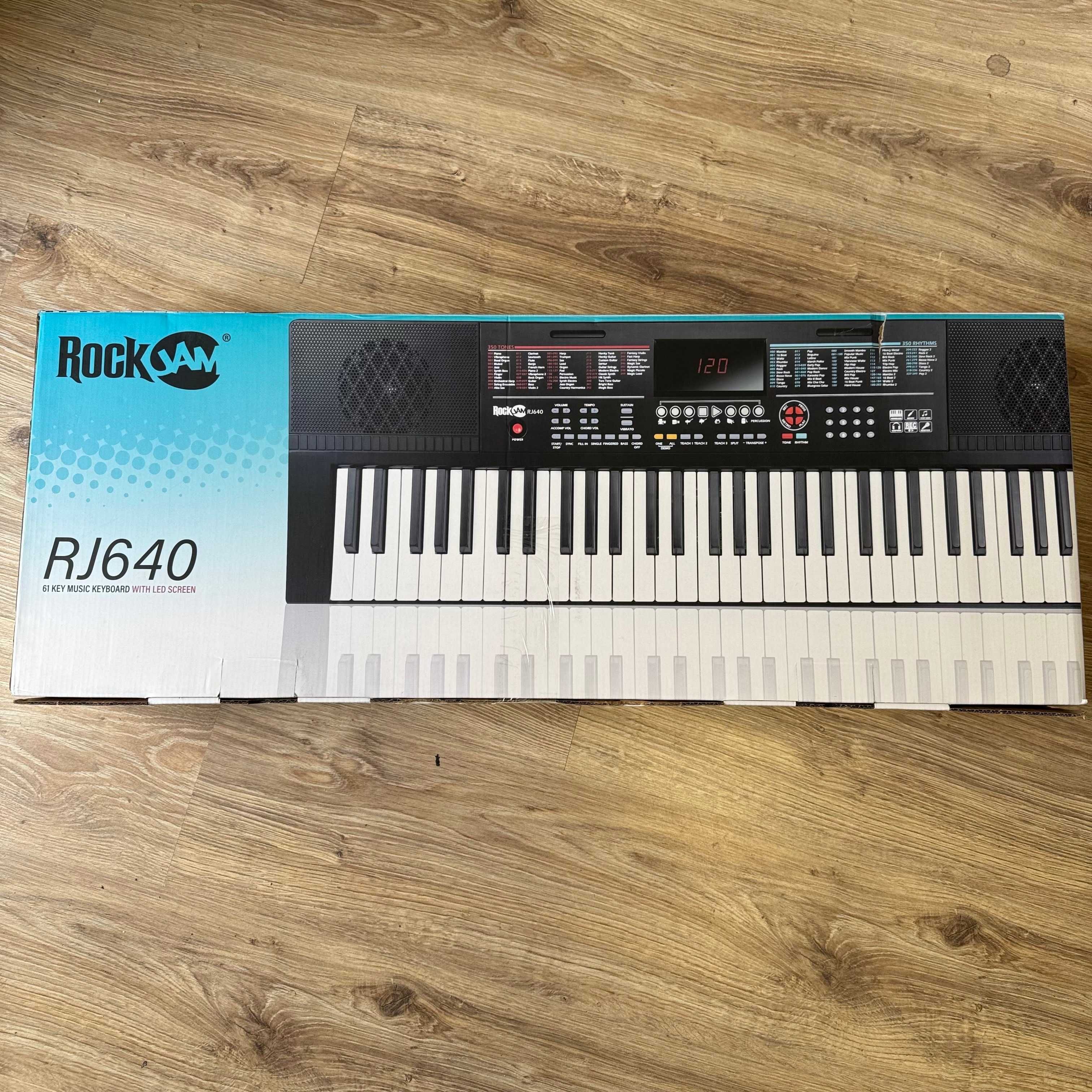 Rockjam RJ640 Keyboard, Czarny/Biały, 61 Klawiszy