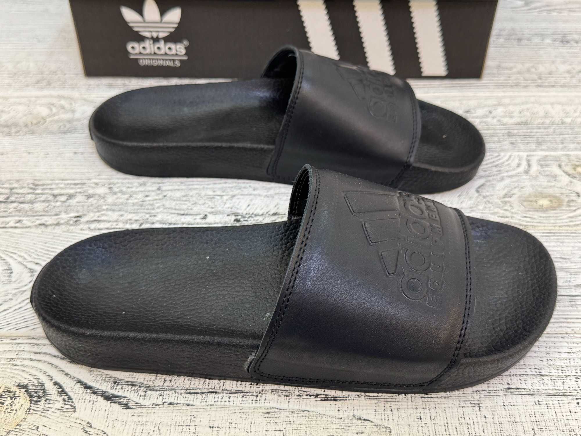 Чоловічі шкіряні шльопанці Адідас Чоловічі капці Adidas. Розміри 40–45