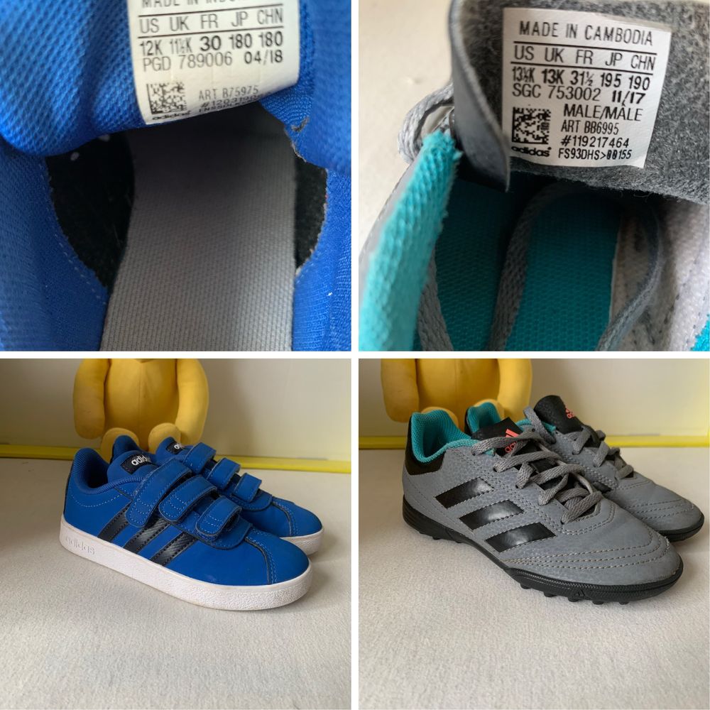 Adidas Original две пары кроссовок Р.30 и 30,5  состояние новое