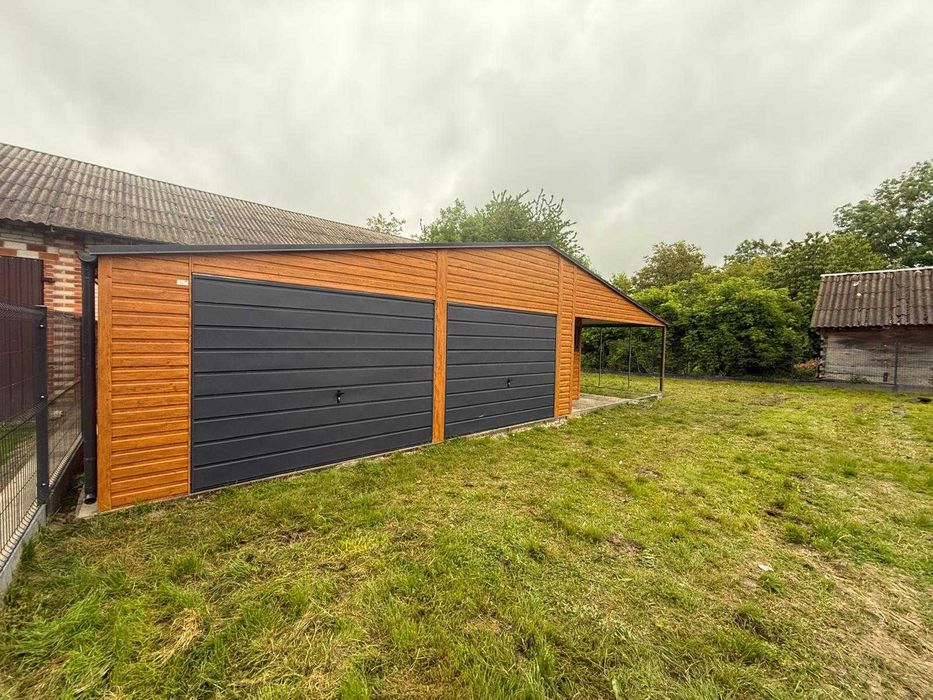 Garaż Blaszany Drewnopodobny Hala wiata 12x6 12x7 9x7 9x8 10x6 11x6